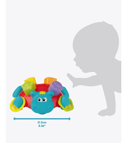 Imagen 5 de 6 de Juego Para Bañera Sort N' Stack Floating Hippo Playgro