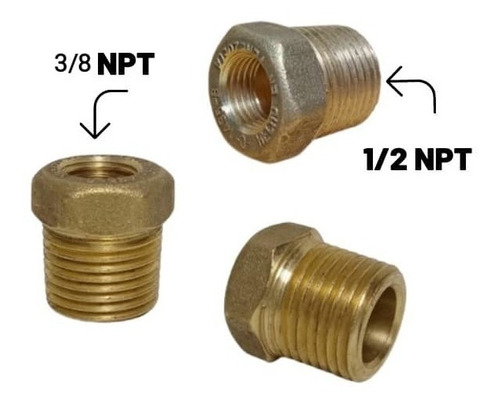 Bushing 3/8 X 1/2 Npt Bronce 