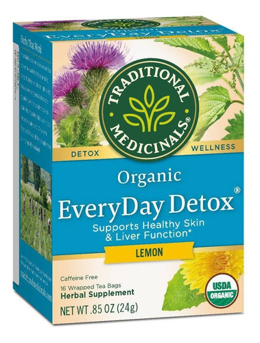 Te Orgánico Everyday Detox Limón 16 Sobres Se