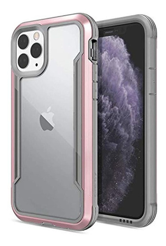 Funda Para iPhone 11 Pro Raptic Shield Rosa Oro Aluminio 