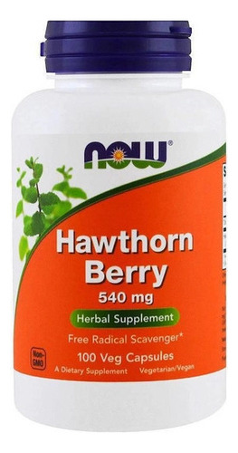 Hawthorn Berry (crataegus) 540mg - Now Foods - 100 Cápsulas