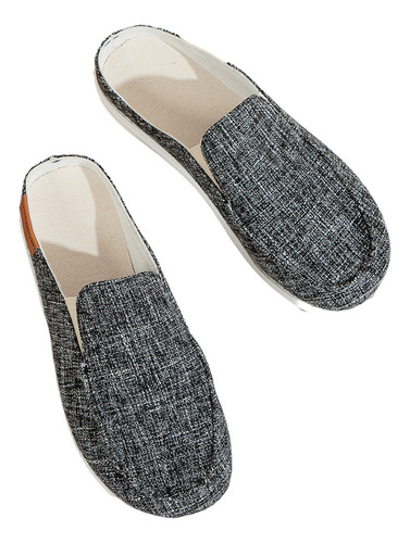 Mocasines Sin Cordones Canvas Mules Flats Para Mujer