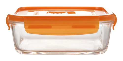 Hermético Rectangular 820ml Pure Box Con Tapa Orange