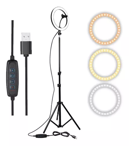 Aro de luz Led con soporte para móvil y trípode para transmisión de video -  Abut® Sitio Oficial