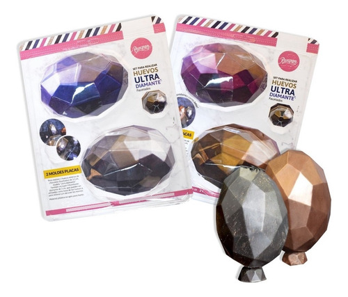 Imagen 1 de 5 de Set De 2 Moldes Placas Huevos Ultra Diamantes Parpen Prya