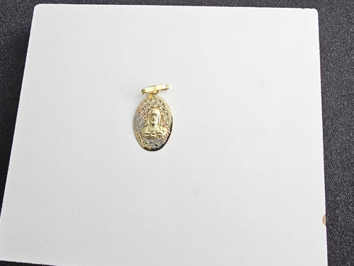 Medalla De Oro Amarillo 10k Sagrado Corazon .191