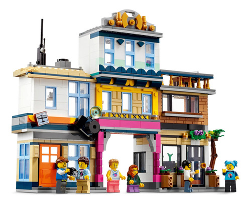 Lego Creator 3en1 Calle Principal 31141 - 1459 Pz Versión Del Personaje Chica En Silla De Ruedas