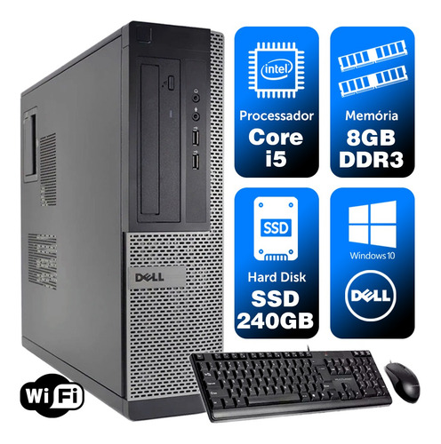 Cpu Barato Dell Optiplex Int I5 2g 8gb Ssd240 Brinde