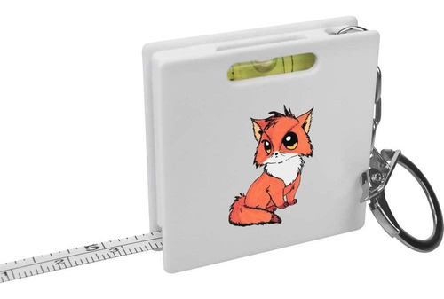 Azeeda 'sitting Fox' Keyring Tape Measure Spirit Level