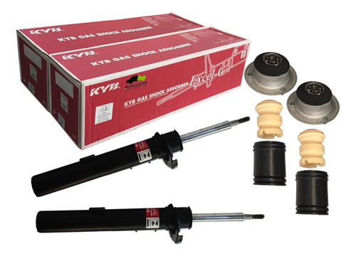 Par Amortecedor + Kit Batente Dianteiro Bmw 05/11 318i 320i