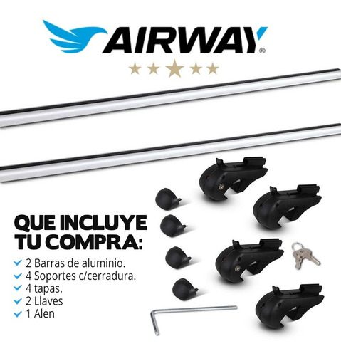 Imagen 9 de 9 de Porta Equipaje Autos Aluminio Cerradura Antirrobo Tracker