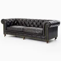 Comprar Sillon Sofa Chester 180 Cm  100% Cuero De Vaca   Original 