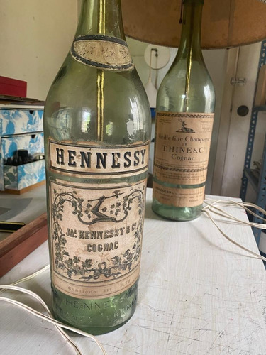 Imagen 2 de 5 de Lamparas De Botella Cognac Vintage - Negociable -