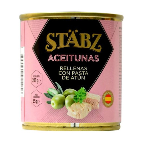 Pack X2 Aceitunas Rellenas C/ Pasta De Atun X200g Stabz