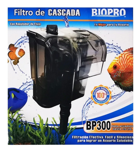 Filtro Cascada Peceras De Hasta 120 Litros Biopro Bp300