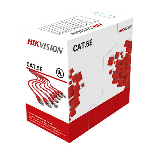 Cable Hikvision Utp Cat5e %100 Cobre Para Exterior Negro 