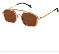 Comprar Lentes De Sol Para Dama A La Moda Metálico Protección Uv