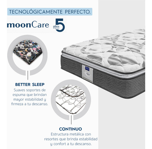 Colchón Matrimonial Restonic Ortopédico + 2 Almohadas Relax Blanco