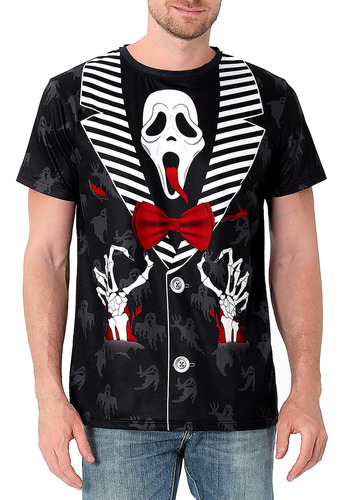 Linocouton Polera Para Disfraz De Halloween Con Calavera F