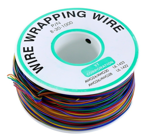 Rollo De Cable Kynar 250m 30 Awg Wire Wrapping De Colores