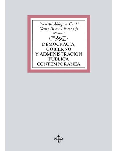 Libro Democracia Gobierno Y Administracion Publica Contempo