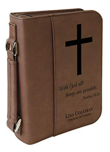 Cubierta Personalizada Biblia Cruz Pnd Dios.