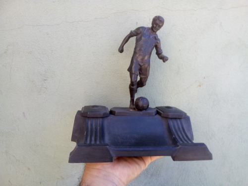 Antiguo Tintero Art Deco Petit Futbolista Pelota Alemania