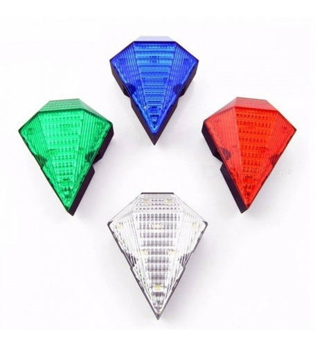 Imagen 1 de 5 de Luz De Bicicleta Diamante 8 Led + Laser Bici Colores