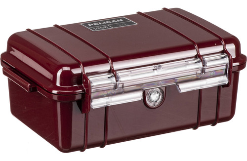 Pelican 1050 Solid Micro Case (black/oxblood)