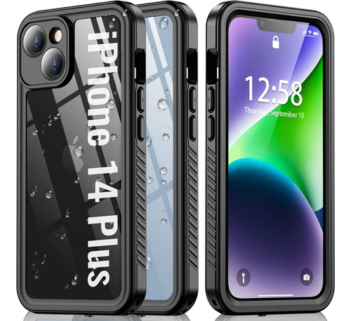 Funda Oterkin Para iPhone 14 Plus Waterproof Black