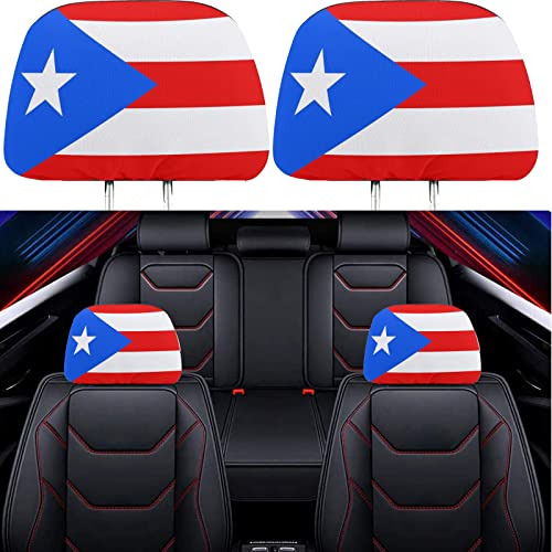 2 Fundas Reposacabezas De Bandera De Puerto Rico, Acces...