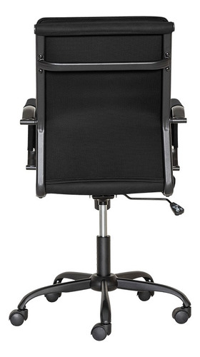 Silla Operativa Para Oficina Vinil Coderas Fijas