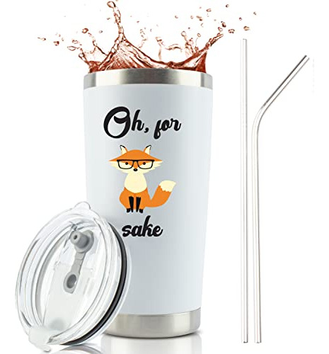 Jenvio Fox Regalos Tumbler Ante Travel Mug Con Tapa Qrpdp