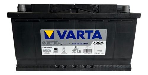 Bateria Varta Silver Vaf90md Tipo12x90 Sprinter, Ducato, Bmw
