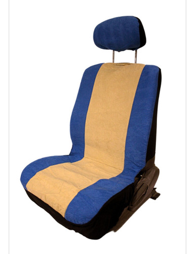 Juego Funda Asiento 8pzas Tela Crema Celeste Y36808 Imbest