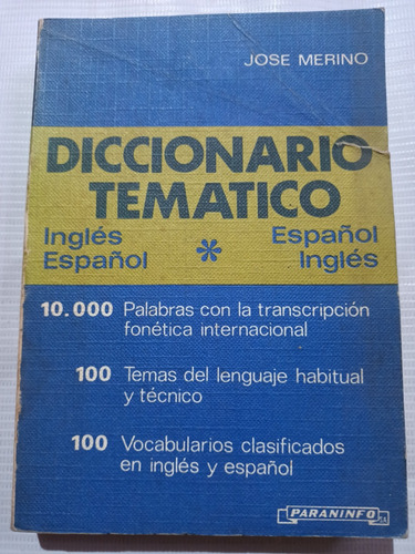 Diccionario Temático Inglés Español José Merino