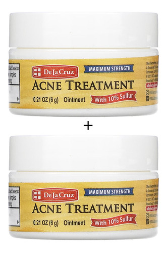 Acne Espinha Cravo Creme Rosto C/ Enxofre 2 Pote - Importada