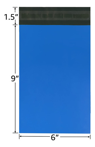 Sobres De Polietileno De Colores Azul 6 X 9 Paquete 1000