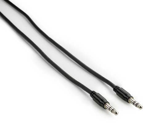Cable De Audio 3,5 Mm A 3.5 Mm. 1mt. Negro