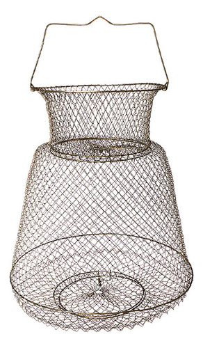 Nova Cesta De Pesca Plegable Con Red De Metal, Jaula