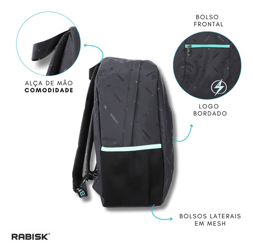 Mochila Para Notebook Rabisk Impermeável Rke5052m Verde