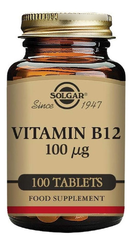 Vitamina B12 100 Mcg Solgar 100 Tabletas