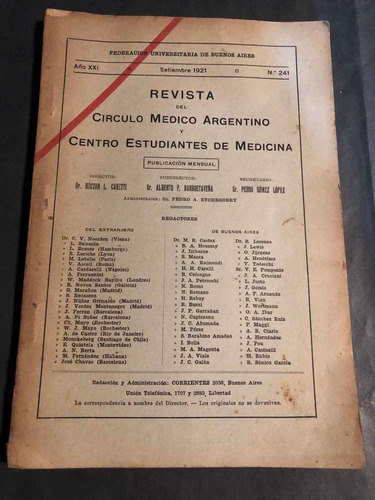 Antigua Revista Circulo Medico Arg Centro Estudiantes 53302