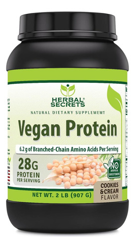 Secretos Herbales Proteína Vegana | Galletas Y Sabor A Crema