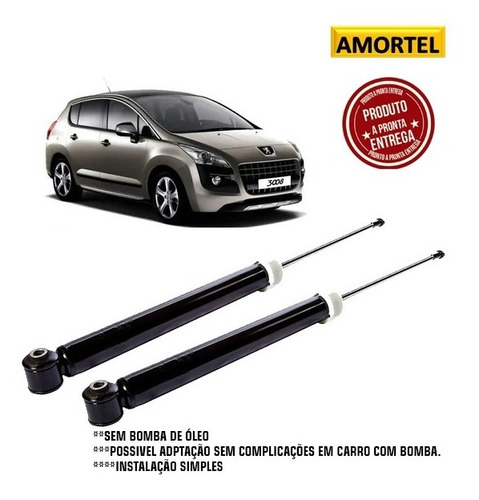 Par De Amortecedor Traseiro Remanufaturado Peugeot 3008  