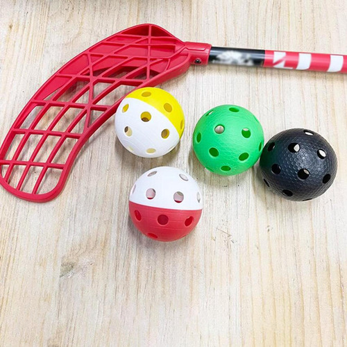 4x Bolas De Floorball, Bolas De Competición Huecas, Verde