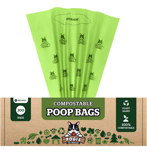 Bolsas Compostables Para Caca De Perro De Pogi - 300 Bolsas 