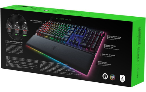 Imagen 7 de 7 de Teclado Opto Mecanico Gamer Razer Huntsman V2 Analogico
