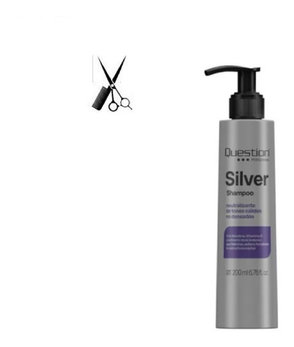 Shampoo Silver Question Profesional Rubios Grises Matizador 