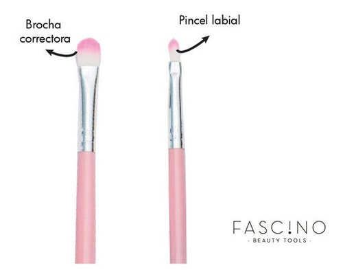 Imagen 4 de 7 de Set 7 Brochas Y Pinceles Make Up Crueltyfree+neceser Fascino